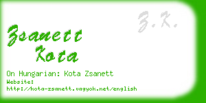 zsanett kota business card